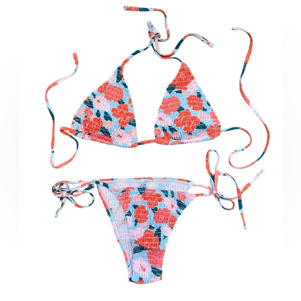Floral Triangle Bikini Set